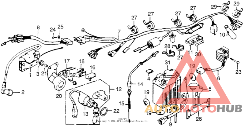 Wire harness + ignition coil