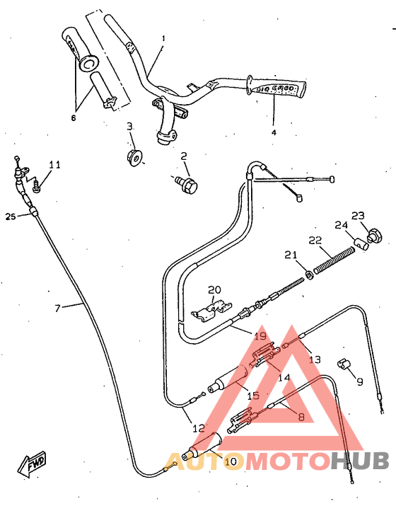 Steering handle. cable