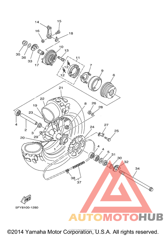 Переднее колесо