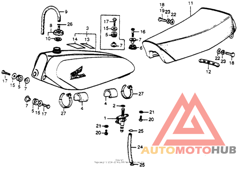 Fuel tank + seat