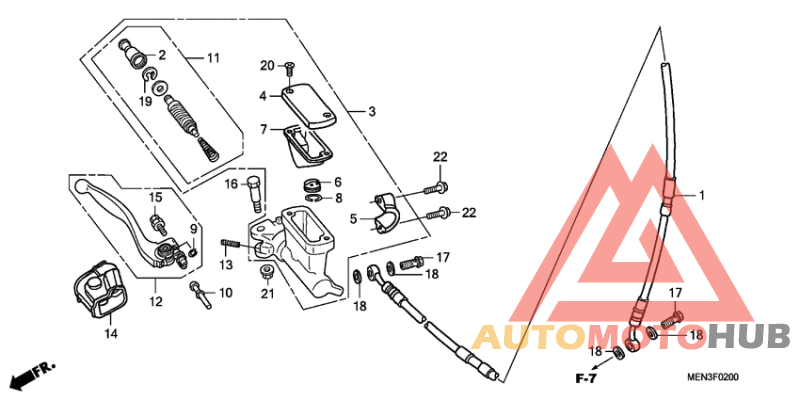 Fr. brake master cylinder