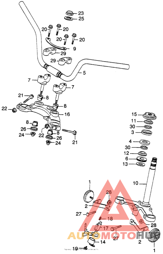 Handlebar + top bridge + stem