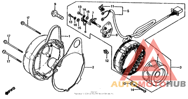 Alternator cover + alternator