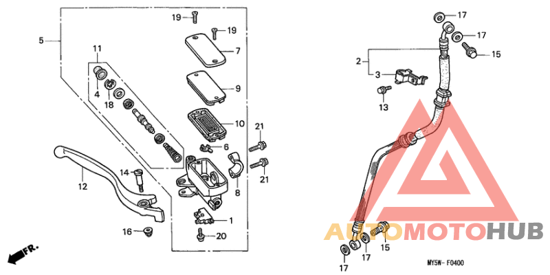 Fr. brake master cylinder