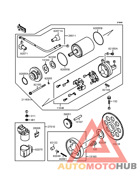 Starter motor/starter clutch