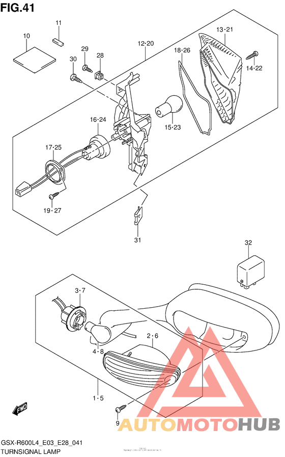Turnsignal Lamp (Gsx-R600L4 E03)