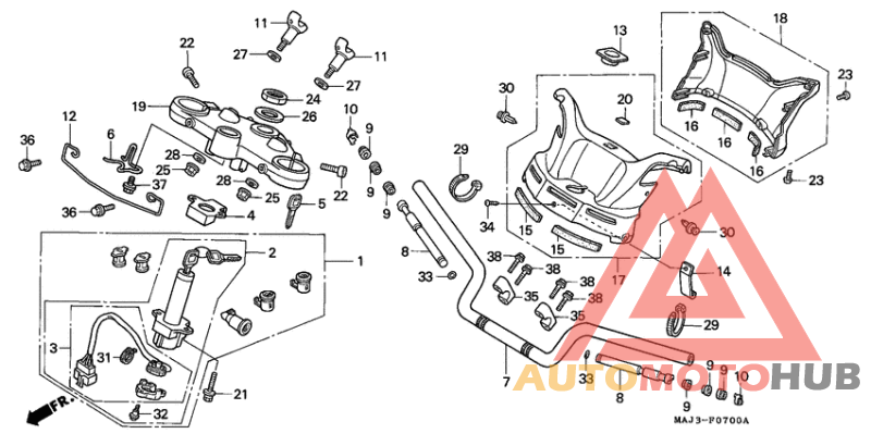 Handle pipe/top bridge
