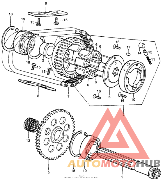 Primary shaft + primary chain