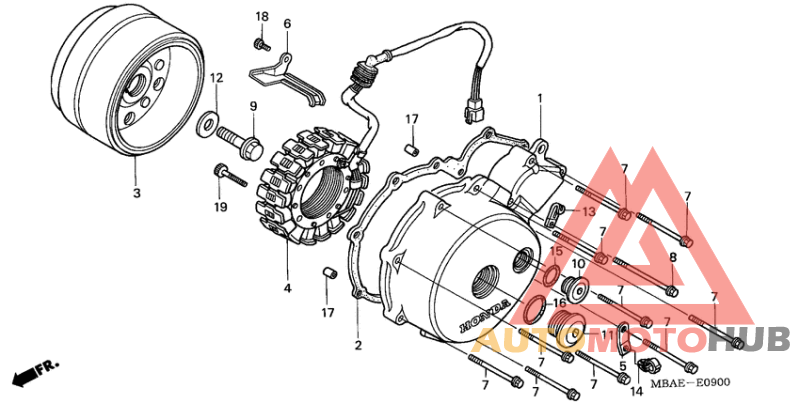 Left crankcase cover/ generator