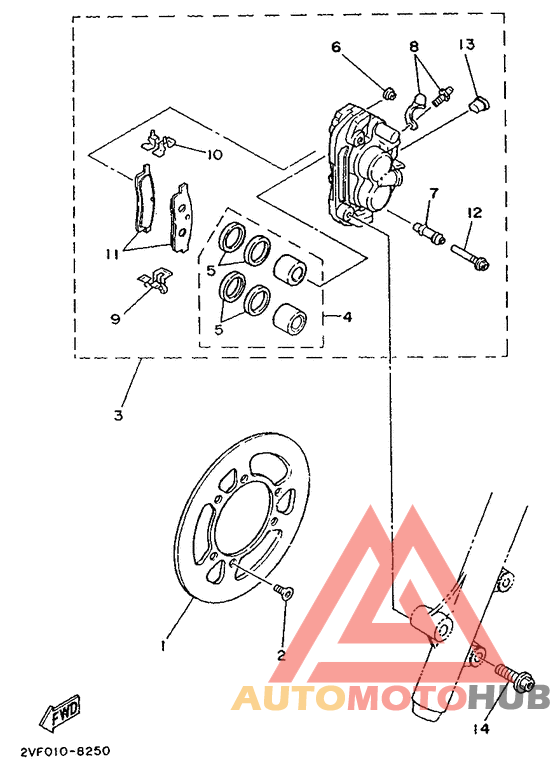 Front brake. caliper