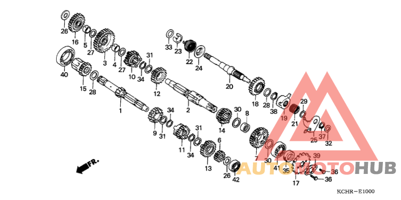 Transmission/kick starter