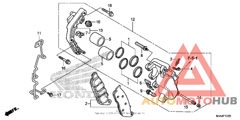 Front brake caliper (3)