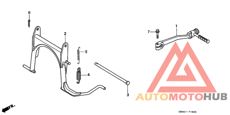 Stand/kick starter arm