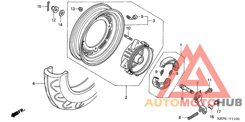Rear wheel complete assy