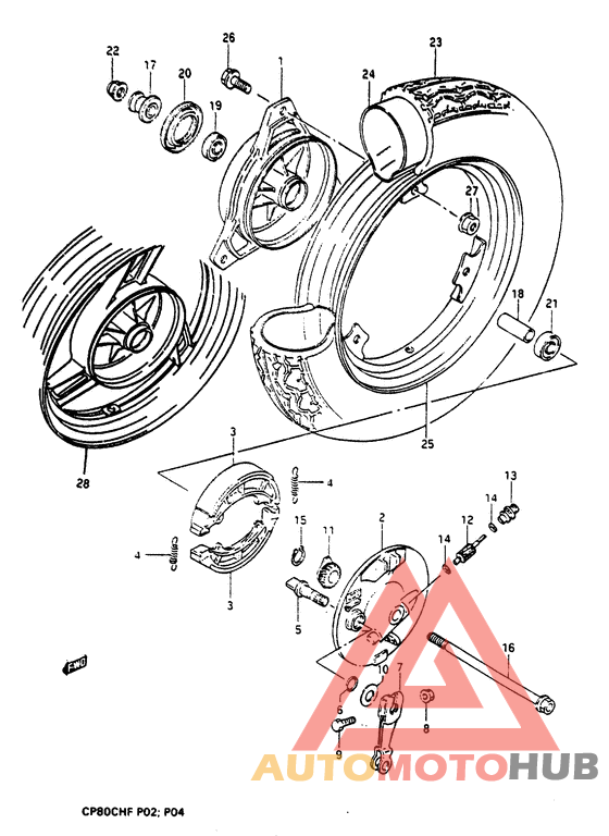 Переднее колесо