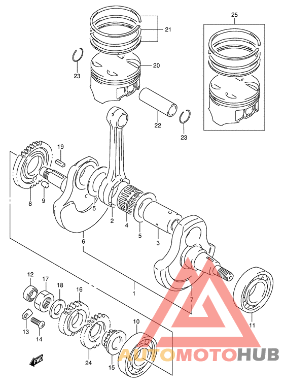 Вал коленчатый