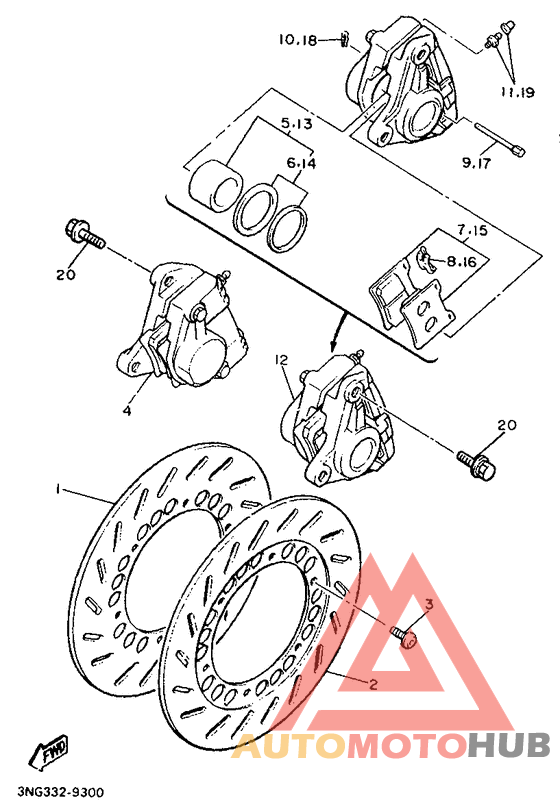Front brake. caliper