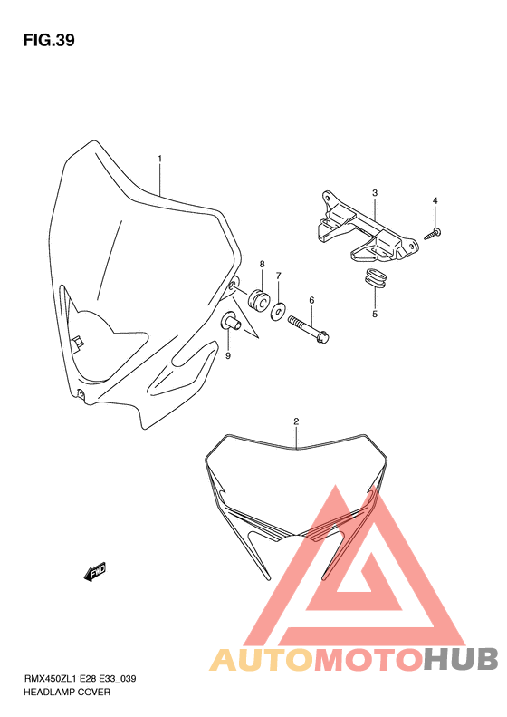 Headlamp cover  front fender