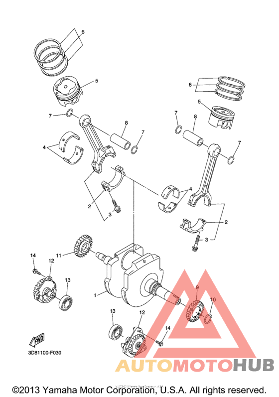 Коленчатый вал и Поршень