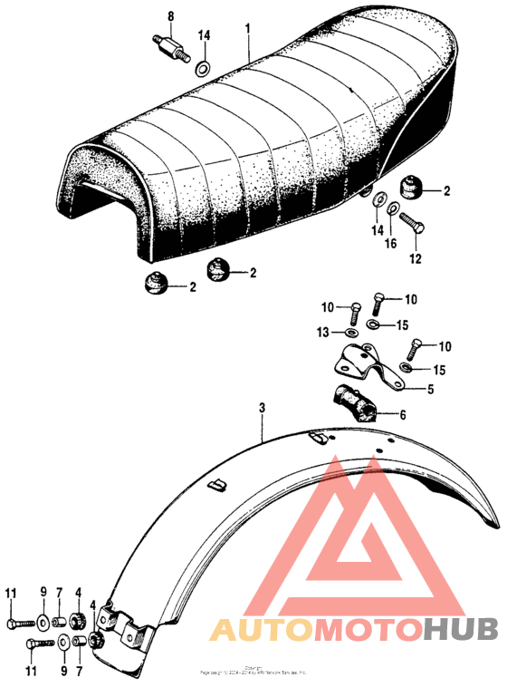 Seat + rear fender