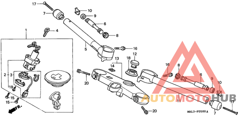 Handle pipe/top bridge