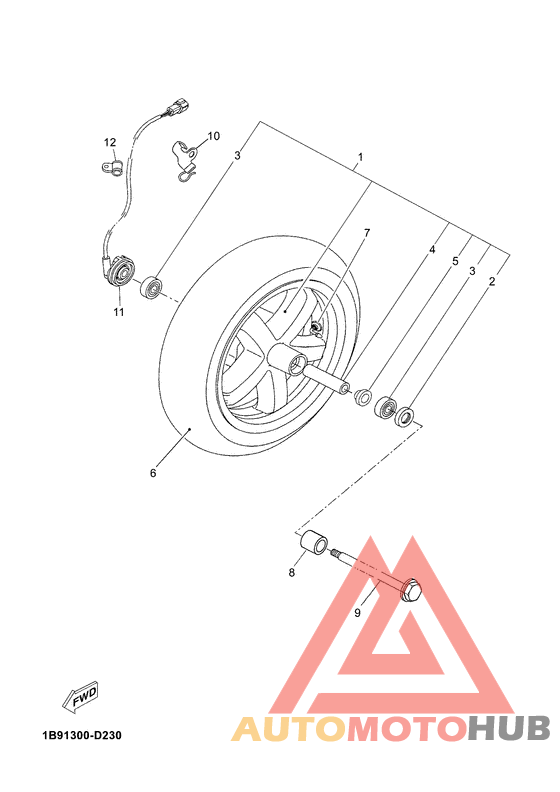 Переднее колесо