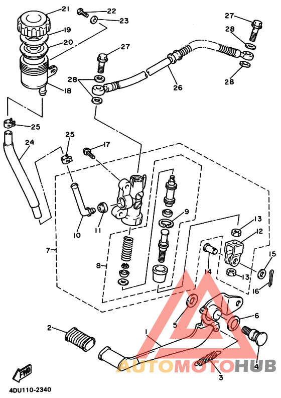 Rr master cylinder assy
