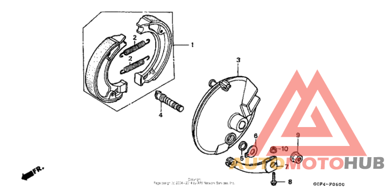 Front brake + panel