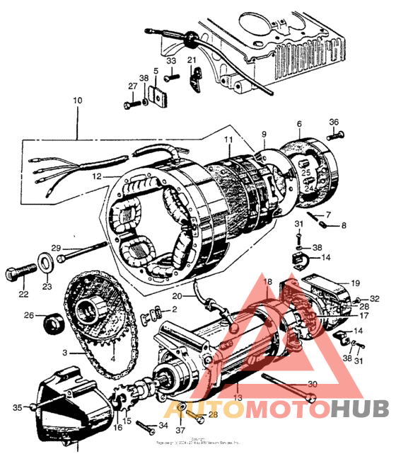 Alternator + starter motor