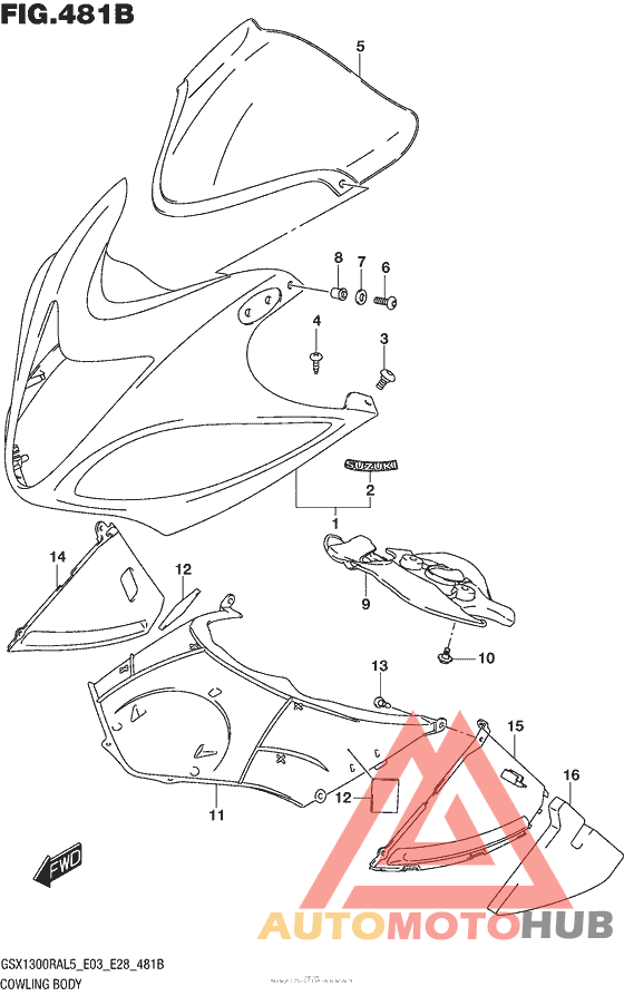 Cowling Body (Gsx1300Ral5 E28)