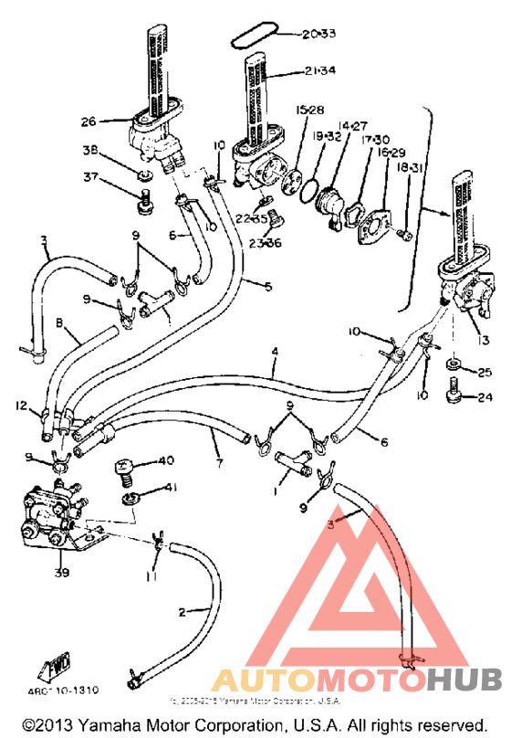Fuel cock piping