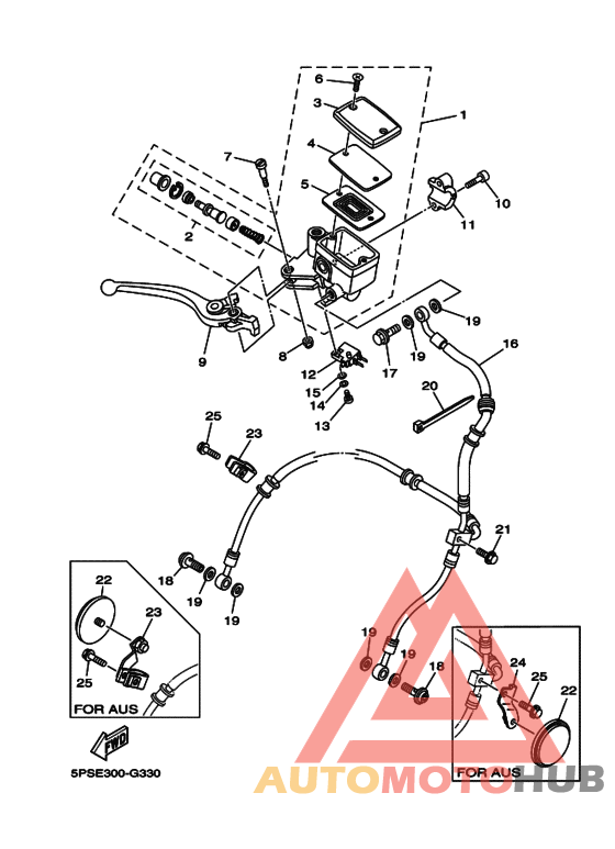 Передний тормозной цилиндр