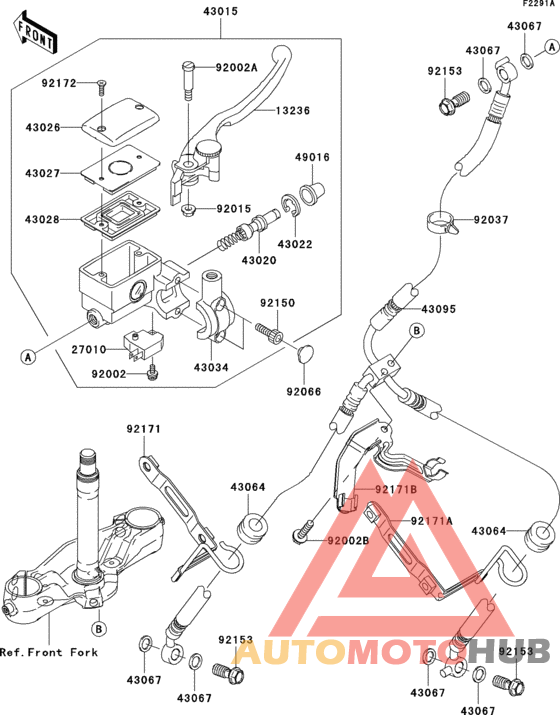 Front master cylinder(a2h)