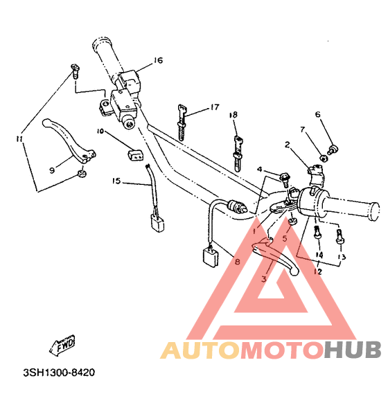 Handle switch. lever