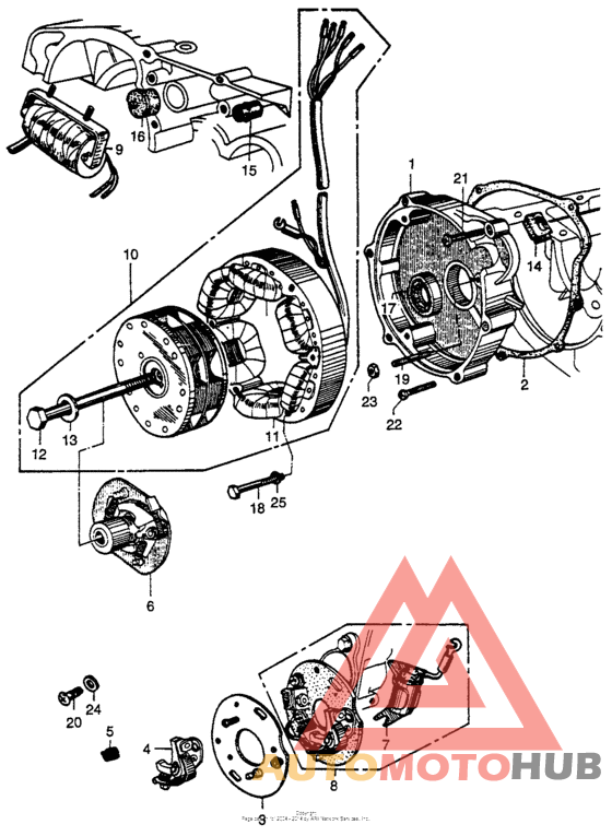 Alternator + points + advancer