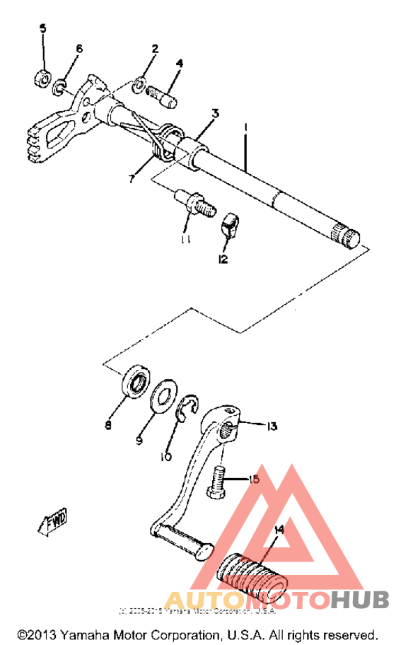 Shift shaft pedal