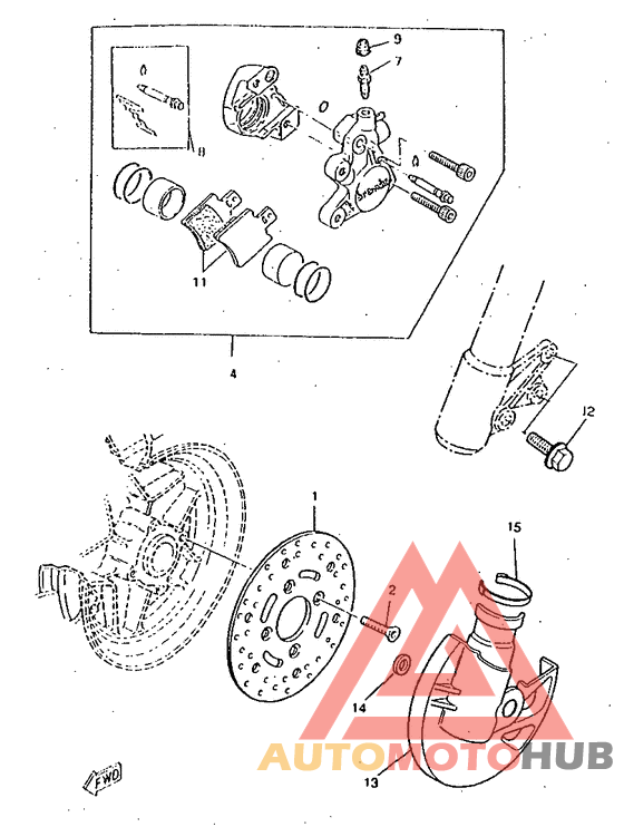 Front brake. caliper