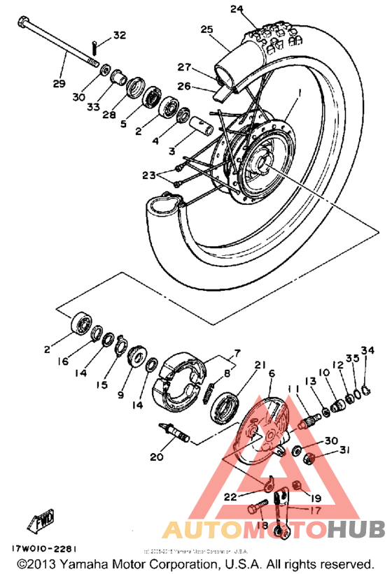 Переднее колесо
