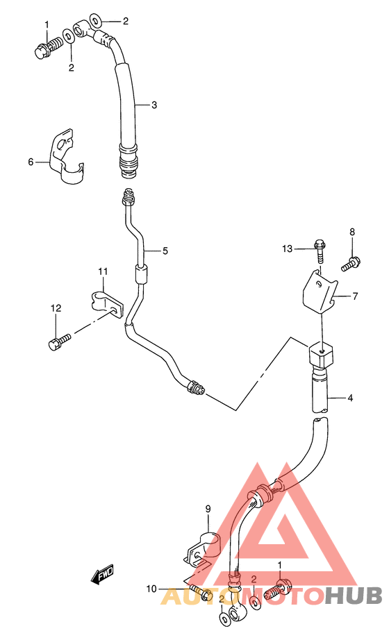 Передние тормозные трубки
