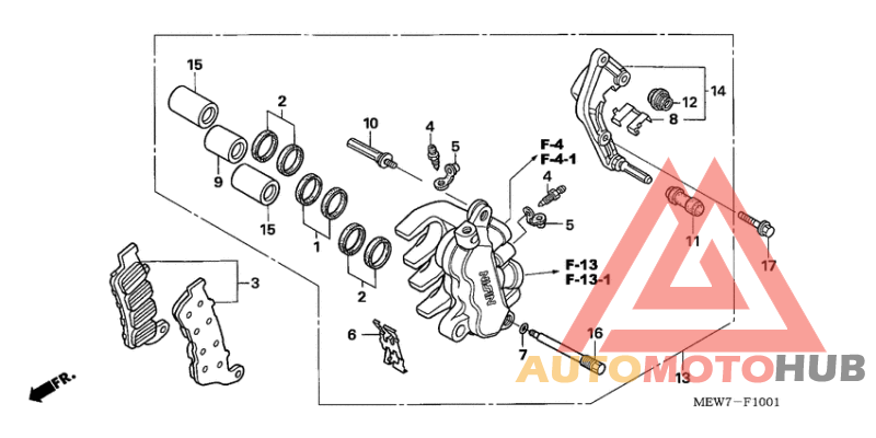 L. front brake caliper
