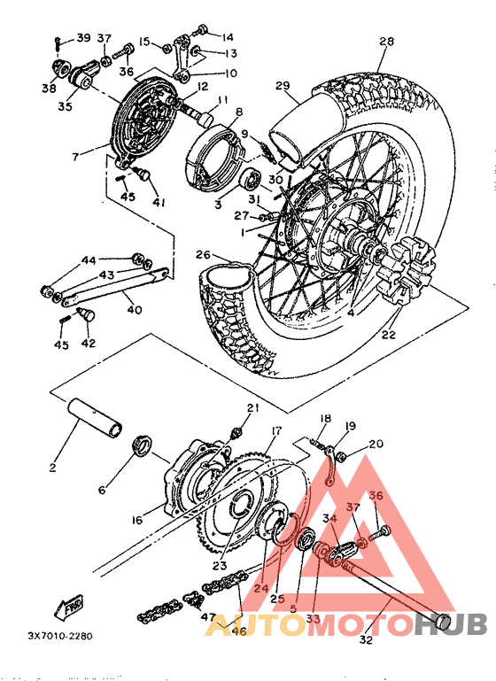 Переднее колесо