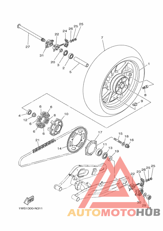 Переднее колесо