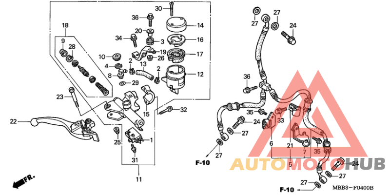 Fr. brake master cylinder