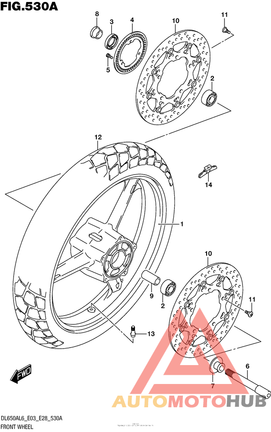 Front Wheel (Dl650Al6 E28)