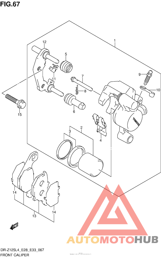Front Caliper (Dr-Z125Ll4 E33)