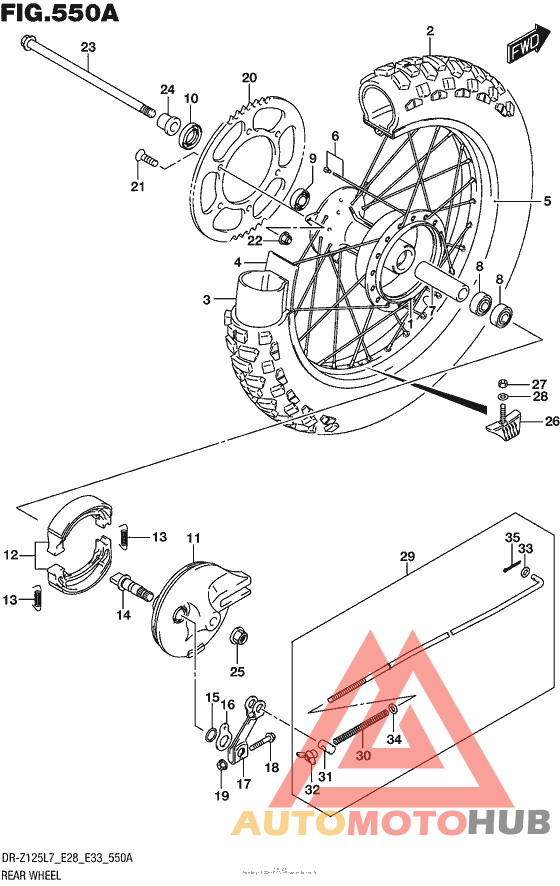 Rear Wheel (Dr-Z125 E28)