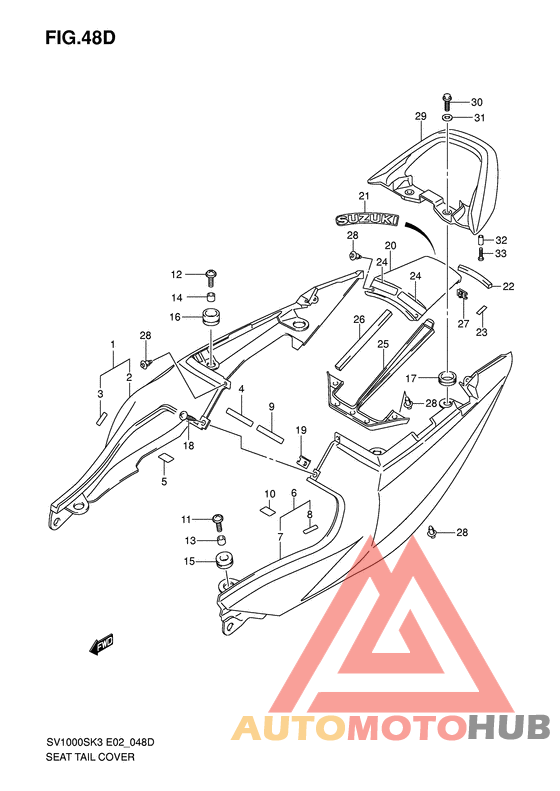 Обтекатель сидения