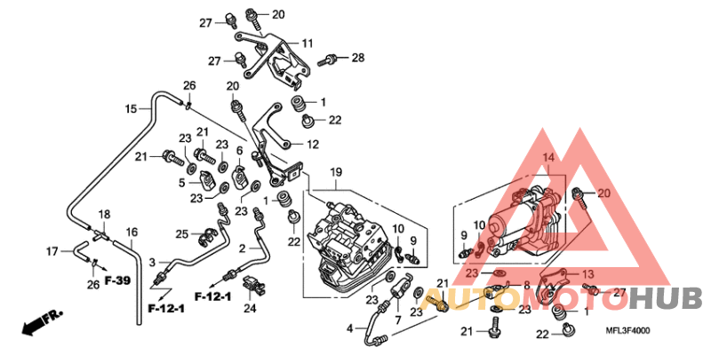 Rear power unit/rear valv e unit