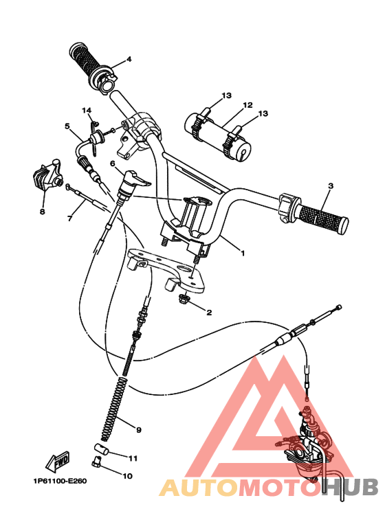 Steering handle & cable