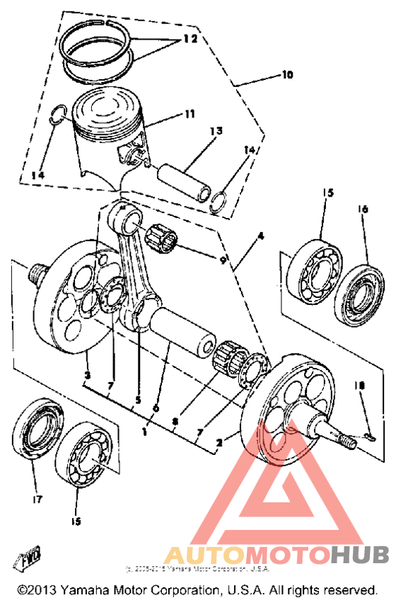 Crankshaft-piston